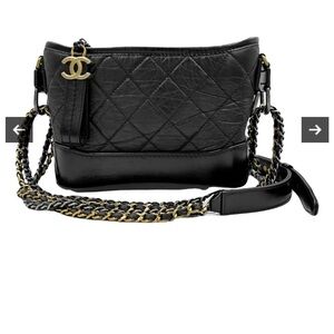 CC Black Quilted Leather Crossbody Bag
